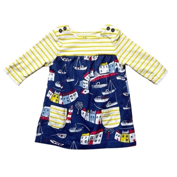 Baby Boden Other - Baby Boden Stripes and Sailboats Dress Size 3-6 Months